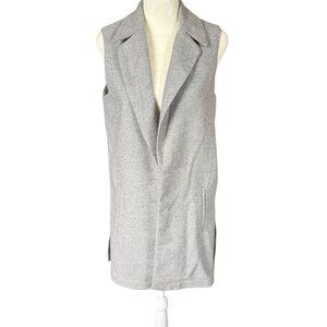 The Savile Row Co gray sleeveless collared open cardigan sweater vest XS